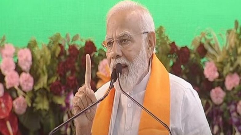 'Opposition Wants To Remain in Opposition Permanently': PM Narendra Modi Lashes Out at Opposition Parties, Says India Will Be World's Third Largest Economy During NDA's Third Term