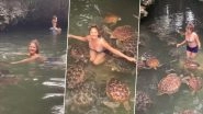 Pooja Batra Opts for Printed Bikini and Hot Shorts As She Swims With the Turtles on Her Tanzania Vacay (Watch Video)