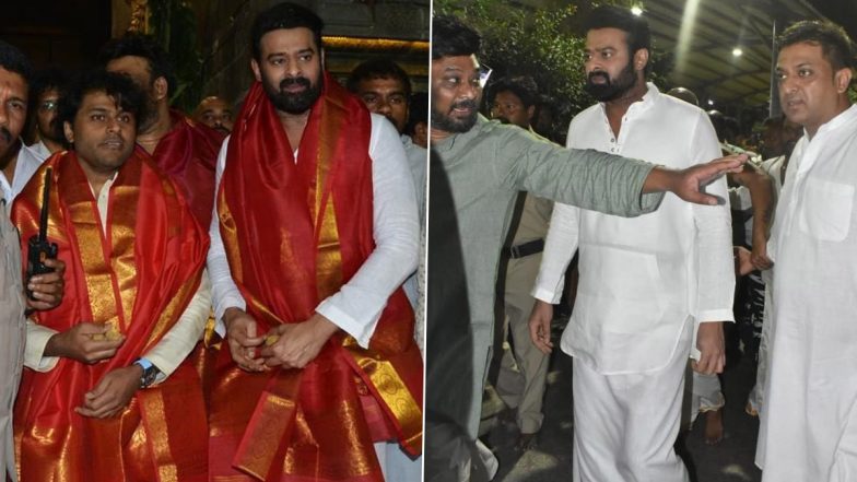 Adipurush Star Prabhas Visits Tirumala’s Lord Venkateswara’s Temple Ahead of His Film’s Pre-Release Event (View Pics)