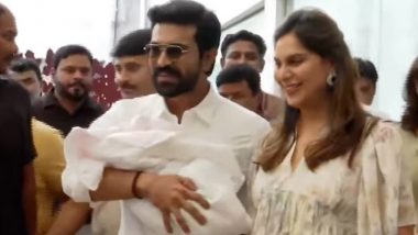 Ram Charan and Upasana Konidela Make First Appearance With Their Baby Girl Outside Hospital (Watch Video)