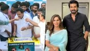 Ram Charan&rsquo;s Fans Arrive With Balloons and Cake Outside Hospital To Congratulate Actor and His Wife Upasana Konidela on Their Baby Girl (Watch Video)