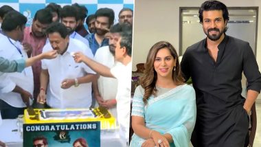 Ram Charan’s Fans Arrive With Balloons and Cake Outside Hospital To Congratulate Actor and His Wife Upasana Konidela on Their Baby Girl (Watch Video)