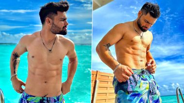 Rinku Singh Flaunts Abs in Shirtless Photos From Maldives Vacation, KKR Batsman Captions Post, 'Caution: Addictive Content Ahead'