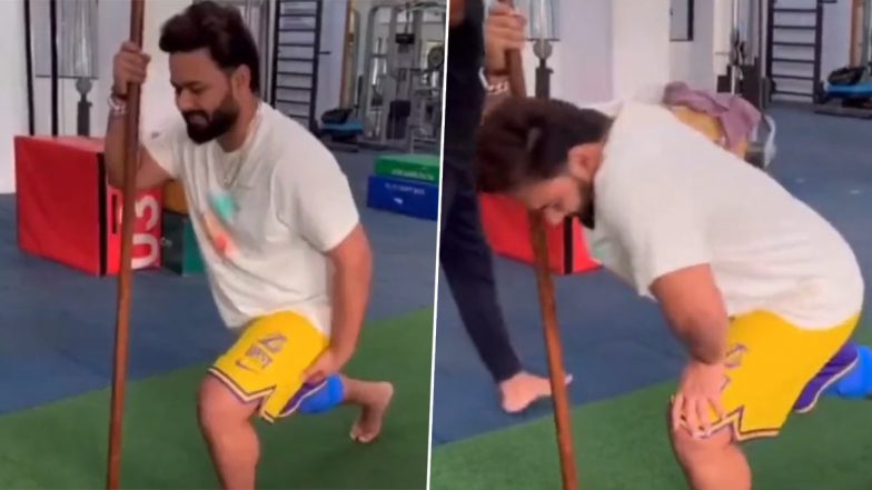 Rishabh Pant Performs Stretches During Rehabilitation at NCA, Delhi Capitals Share Video