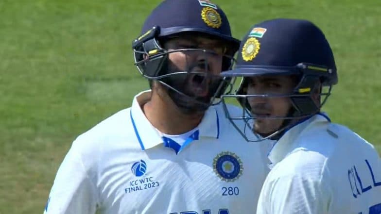 Rohit Sharma Argues With On-Field Umpires After Shubman Gill's Controversial Dismissal During Day 4 of IND vs AUS WTC 2023 Final (Watch Video)