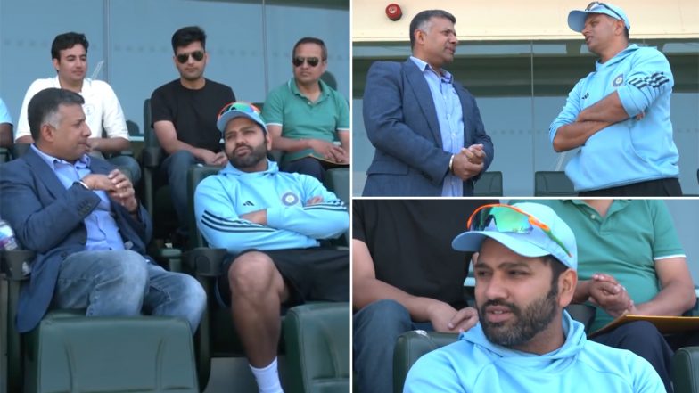 Rohit Sharma, Head Coach Rahul Dravid Meet High Commissioner of India in London Vikram Doraiswami Ahead of WTC 2023 Final (Watch Video)