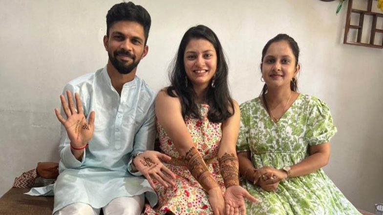 Ruturaj Gaikwad and Utkarsha Pawar Mehandi Ceremony: See Picture of Cricketer Couple Ahead of Wedding