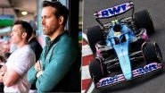 Formula 1: Hollywood Star Ryan Reynolds Among New Investors Backing F1 Team Alpine in $218 Million Deal