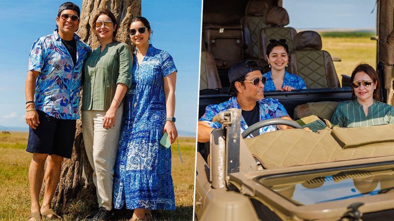 ‘Family Fun..’ Sachin Tendulkar Visits Masai Mara in Kenya, Shares Pictures of Enjoying Jungle Safari with Wife Anjali and Daughter Sara