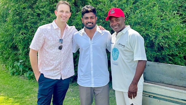 ‘Surely in Some Great Company’ Sanju Samson Meets Brian Lara and Shane Bond, Picture Goes Viral!