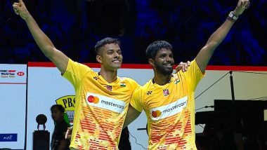 Satwiksairaj Rankireddy-Chirag Shetty Become First-Ever Indian Pair to Win BWF Super 1000 Title, Achieve Feat With Victory in Indonesia Open 2023 Men’s Doubles Final