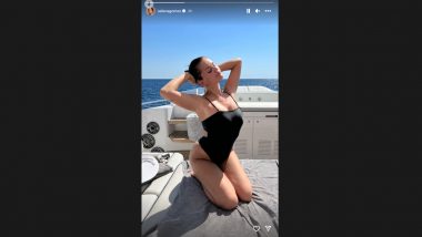 Selena Gomez Drops a Throwback Pic From Her Italian Vacation; See More Photos of the Singer Posing on the Yacht in Black Monokini