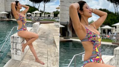 Shilpa Shetty Kundra in Printed Monokini Is a Total Hottie As She Soaks in the Tuscan Sun (View Pic)