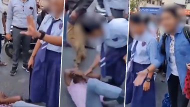 Molestor Thrashed in Ahmedabad Video: Teen Sisters Thrash Man With Belt After He Tries to Molest Minor Girl