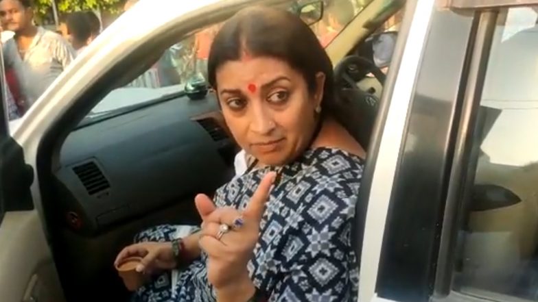 Smriti Irani Viral Video: Congress Claims Journalist Removed From Service After ‘Questioning’ Union Minister