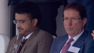 Sourav Ganguly Spotted Watching England vs Australia Ashes 2023 Second Test at Lord’s Stadium (See Pic)