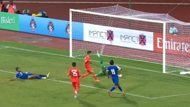 Sunil Chhetri Goal Video: Watch Indian Captain Hand his Side Crucial Lead During IND vs NEP SAFF 2023 Football Match