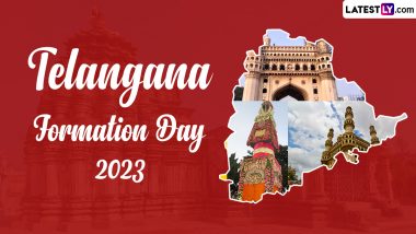 Telangana Formation Day 2023 Greetings & Wishes: Share These WhatsApp Status, Messages, Images, HD Wallpapers and SMS to Commemorate Telangana Day