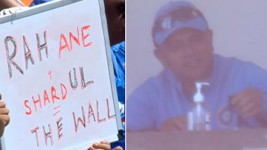Fan Draws Parallel Between Rahul Dravid and Ajinkya Rahane-Shardul Thakur's Partnership With Unique Poster During Day 3 of IND vs AUS WTC 2023 Final (Watch Video)