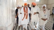 Haryana: Union Home Minister Amit Shah Visits Gurudwara Chilla Sahib in Sirsa, Offers Prayers (Watch Video)