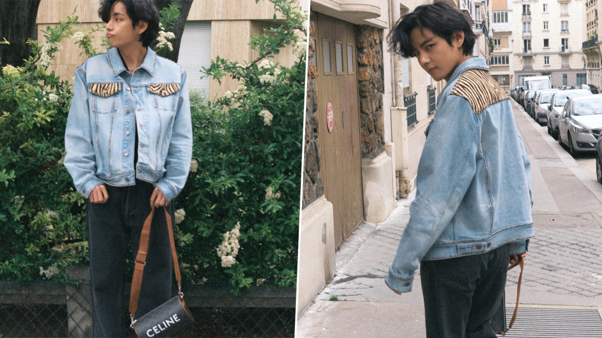 BTS V aka Kim Taehyung Nails Fashion Game in Embellished Leather Jacket and  Black Pants (See Pics)