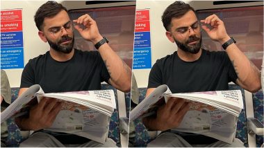 'When in the Tube' Virat Kohli Is the 'Hot Dude Reading' Tabloid in Latest Instagram Post! View Pic of Star Indian Cricketer