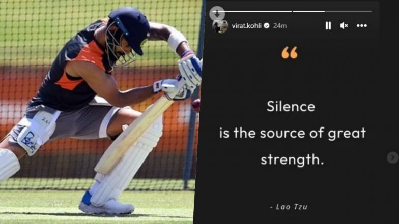 'Silence' Virat Kohli Shares Cryptic Message Post India's WTC 2023 Final Defeat Against Australia at the Oval (View Ig Story)