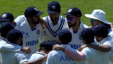 Virat Kohli Gives Pep Talk to Indian Team on Day 3 Ahead of Third Session During IND vs AUS WTC 2023 Final (Watch Video)