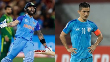 ‘Then Virat Kohli, Today Sunil Chhetri’ Fans Liken India's Talismanic Football Team Captain to Cricket Star After Former’s Hat-Trick Decimates Pakistan in SAFF Championships 2023