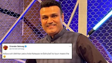 'Adipurush Dekhkar Pata Chala…' Virender Sehwag Takes Hilarious 'Kattappa Ne Bahubali Ko Kyu Mara' Jibe at Om Raut's Ramayan Adaptation