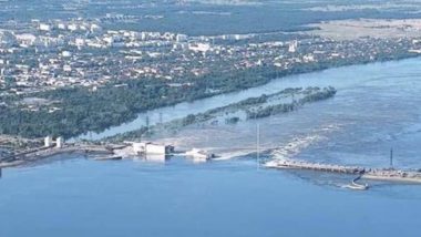 Nova Kakhovka Dam Damaged: Ukraine Accuses Russia of Destroying Major Reservoir Near Kherson, Warns of Ecological Disaster (See Pics and Videos)