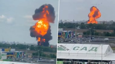 Russia Oil Depot Fire Videos: Russian Helicopter Bombs Fuel Base in Voronezh, Viral Clip Surfaces