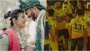 When Ruturaj Gaikwad's Wife Utkarsha Pawar Touched MS Dhoni's Feet To Take His Blessings Post Chennai Super Kings' IPL 2023 Win (Watch Video)