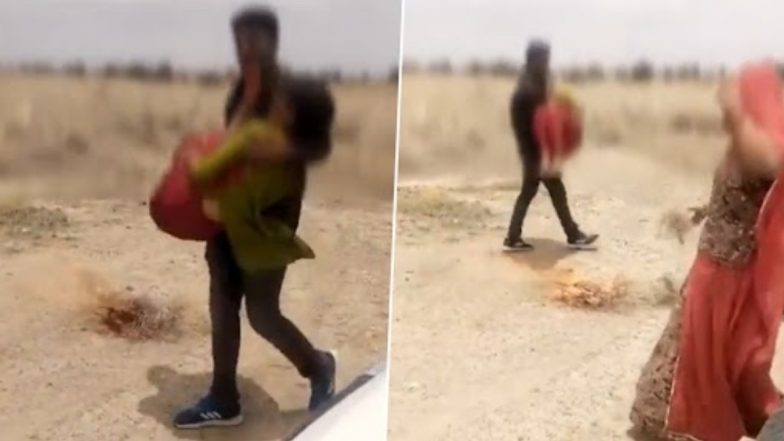 Rajasthan Shocker: Woman Crying for Help as Man Forcefully Conducts Marriage Rituals in Jaisalmer; Video Surfaces