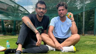 'With My Lil Bro' Yuzvendra Chahal Shares Frames With Spin Bowling Partner Kuldeep Yadav After Training Ahead of India vs West Indies 2023 Series (See Post)