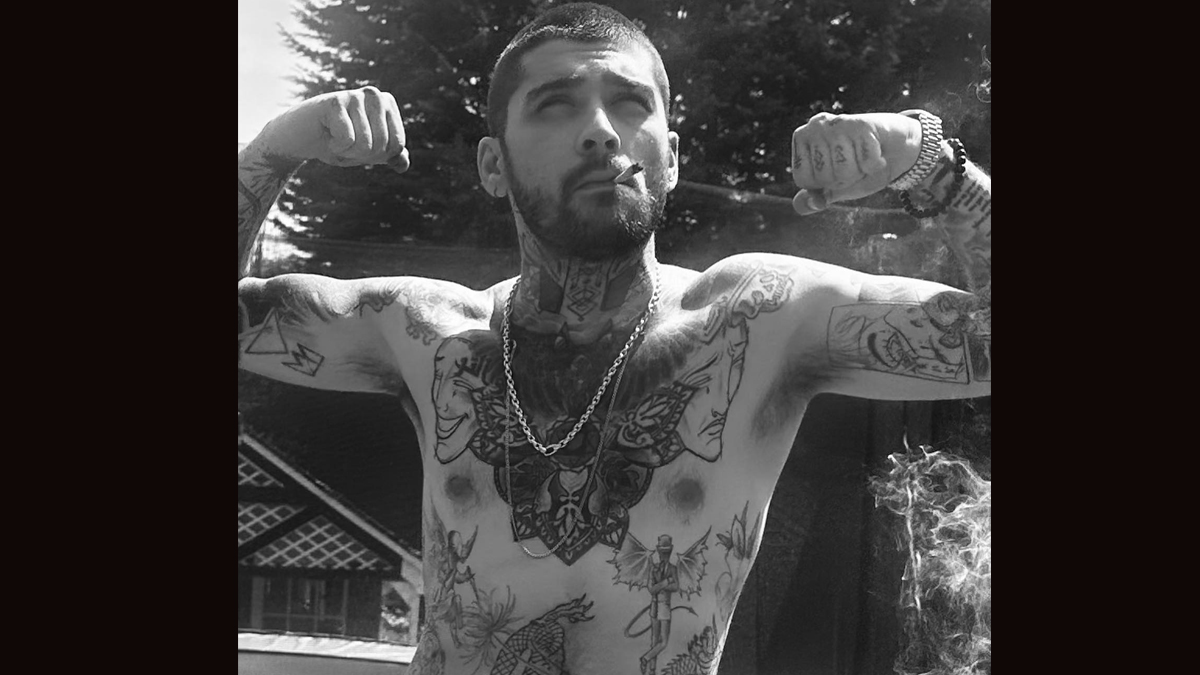 Zayn Maliks 57 Tattoos  Their Meanings  Body Art Guru  Hand tattoos Zayn  malik tattoos Neck tattoo