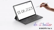 Xiaomi Pad 6 India Launch On  June 13: New Tablet To Sport 2.8K 144Hz Display, Here's All We Know About Price and Specs
