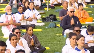 International Yoga Day 2023: PM Narendra Modi-Led Yoga Session at UN Creates Guinness World Record for Participation of People of Most Nationalities
