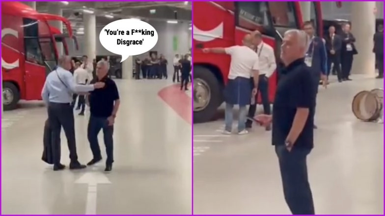 'You&rsquo;re a F**king Disgrace'&nbsp;Angry Jose Mourinho Abuses Referee Anthony Taylor in Parking Lot After Roma&rsquo;s Europa League Final Defeat to Sevilla, Video Goes Viral