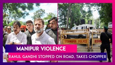 Manipur Violence: Rahul Gandhi Stopped On Road By Cops; Congress Leader Takes Chopper To Reach Relief Camp