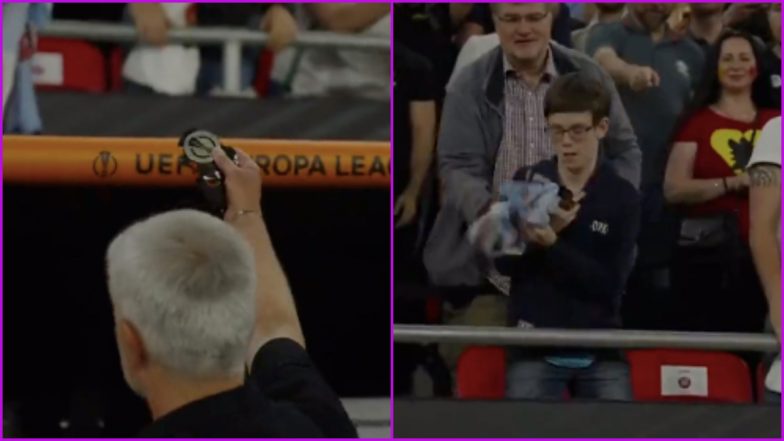 Jose Mourinho Throws Runners Up Medal Towards A Fan After Romas Europa League 2022 23 Final 