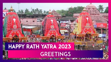 Happy Rath Yatra 2023 Greetings: Wishes, Images & Quotes for You To Celebrate the Chariot Festival