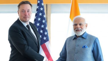 Elon Musk Meets Prime Minister Narendra Modi: I’m a Fan of Modi, Plan To Visit India Next Year, Says Tesla and SpaceX CEO (Watch Video)
