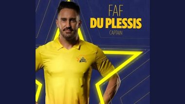 Texas Super Kings Name Faf Du Plessis as Their Captain for Major League Cricket 2023