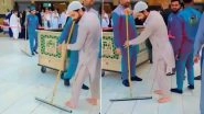 Pakistan Cricketer Mohammad Rizwan Cleans Floor While on Hajj 2023, Video Goes Viral