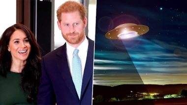 Aliens Visited The Royal Family? 'UFO' Spotted Near Prince Harry and Meghan Markle's Mansion Outside Los Angeles (Watch Video)