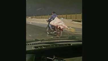 Fact Check: Viral Photo of Man Carrying 'Dead Body' on Bike Not From Rajasthan, Shows Mannequin Carried on Motorcycle in Egypt, Clarify Police