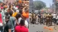 Maharashtra: Kolhapur Tense After Protests by Hindu Organisations Over Alleged Praise to Aurangzeb and Tipu Sultan, Police Cane and Teargas Mobs (Watch Video)