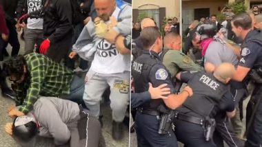 Pro-LGBT, Anti-LGBT Protesters Fight in US Video: Two Groups Get Into Violent Clash Outside Glendale Unified School District Board Meeting Over Pride Month