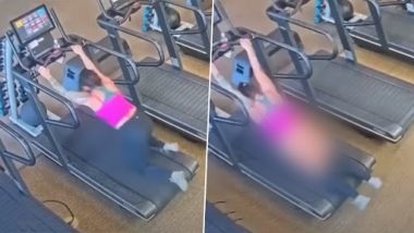 US Woman Loses Her Yoga Pants, Accidentally Flashes Fellow Gym Goers After Tripping Over Shoelace While Running on Treadmill, Video of Terrible Accident Goes Viral